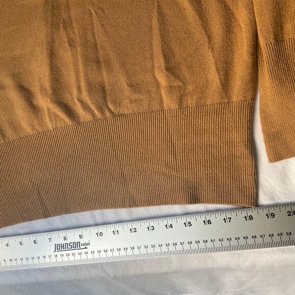 JM Collection Women’s Screw Neck Knit Sweater size XL, Solid Brown - Picture 5 of 10